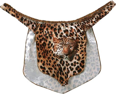 Men's Leopard Tarzan Loincloth Animal Thong Male Power.